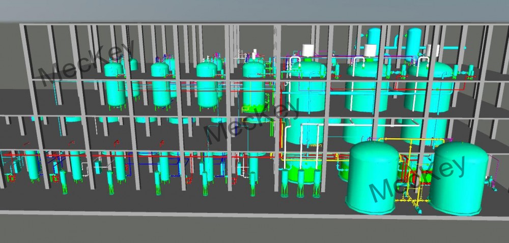 3D drawing for lysine production line